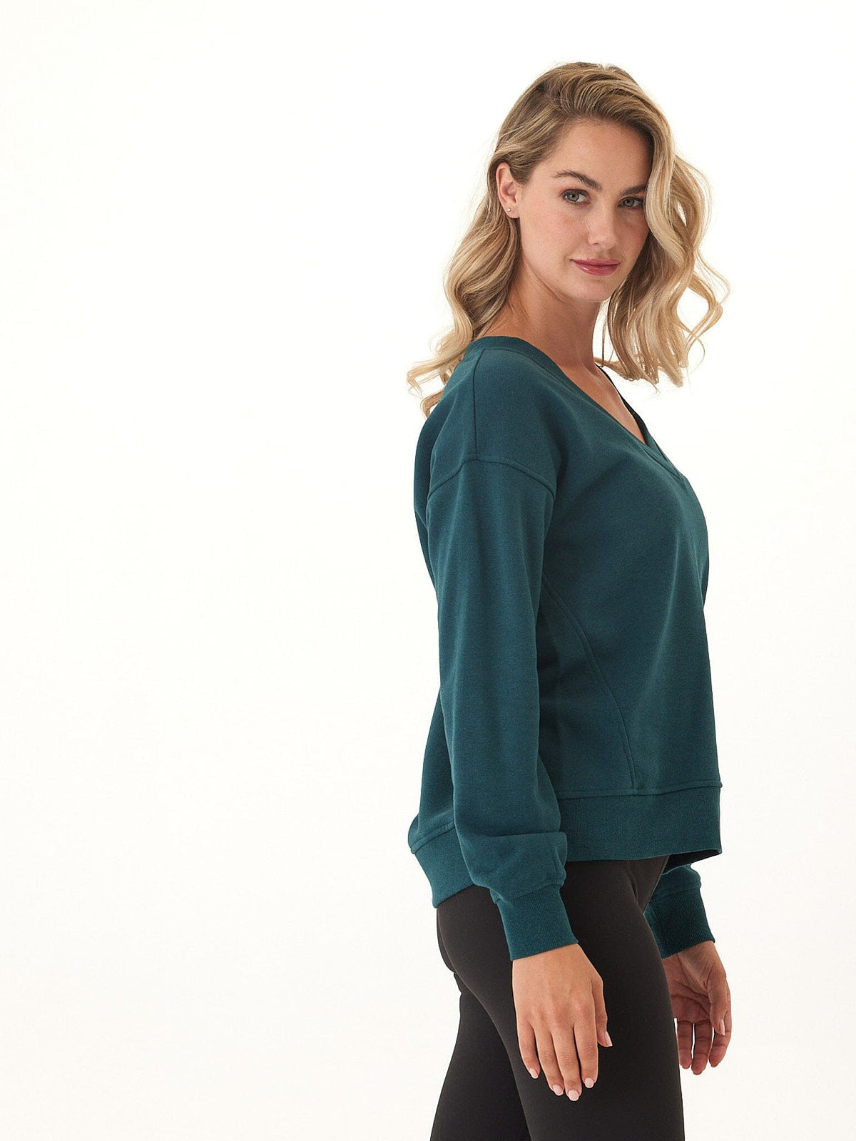 Elisha Triblend Fleece V-Neck Pullover