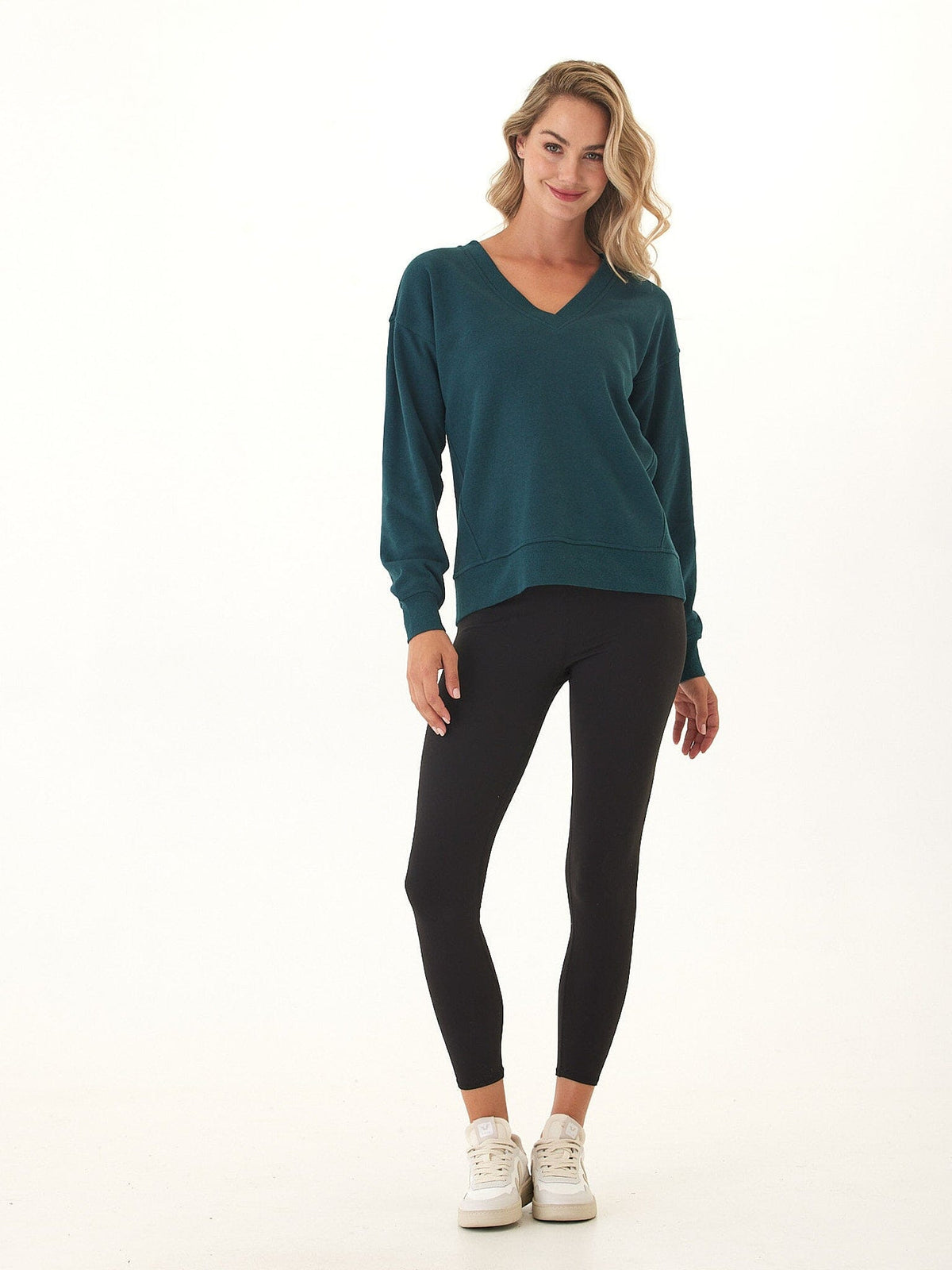 Elisha Triblend Fleece V-Neck Pullover
