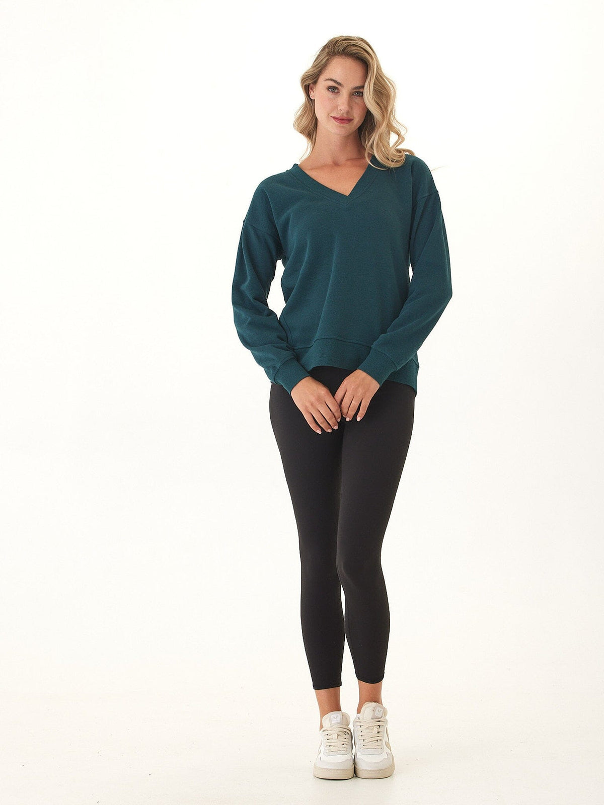 Elisha Triblend Fleece V-Neck Pullover