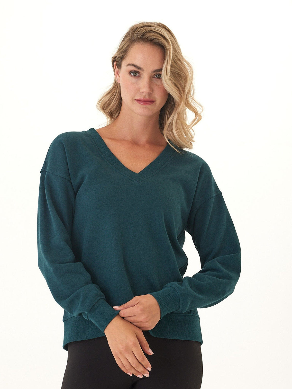Elisha Triblend Fleece V-Neck Pullover