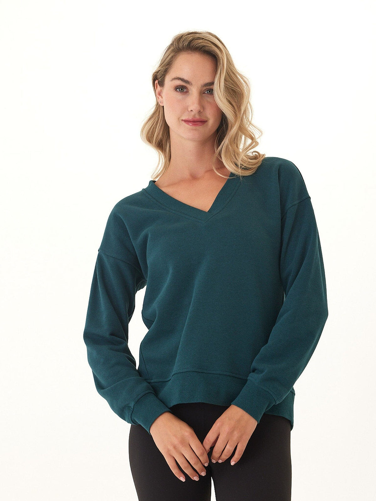 Elisha Triblend Fleece V-Neck Pullover