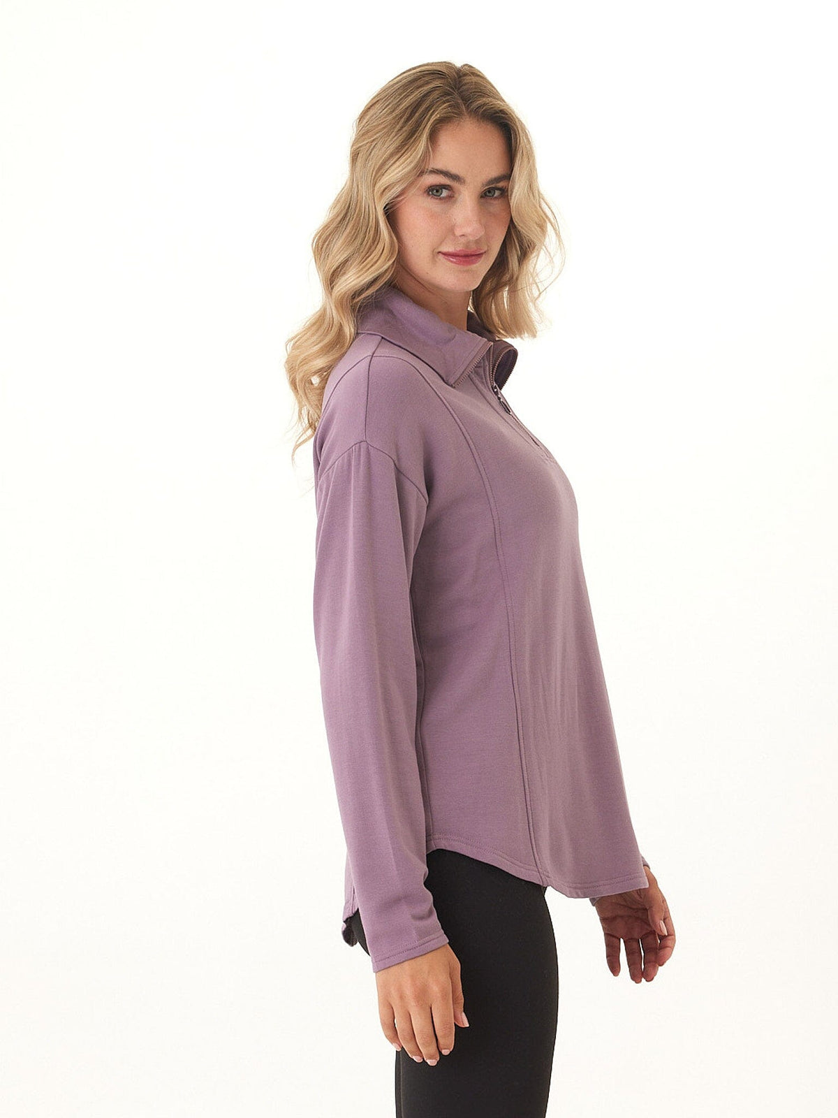 Jenna Feather Fleece Quarter Zip Pullover
