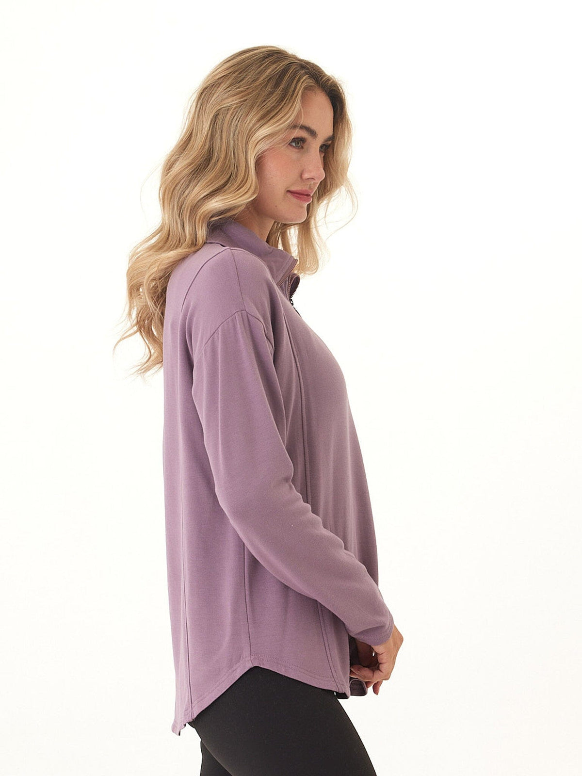 Jenna Feather Fleece Quarter Zip Pullover