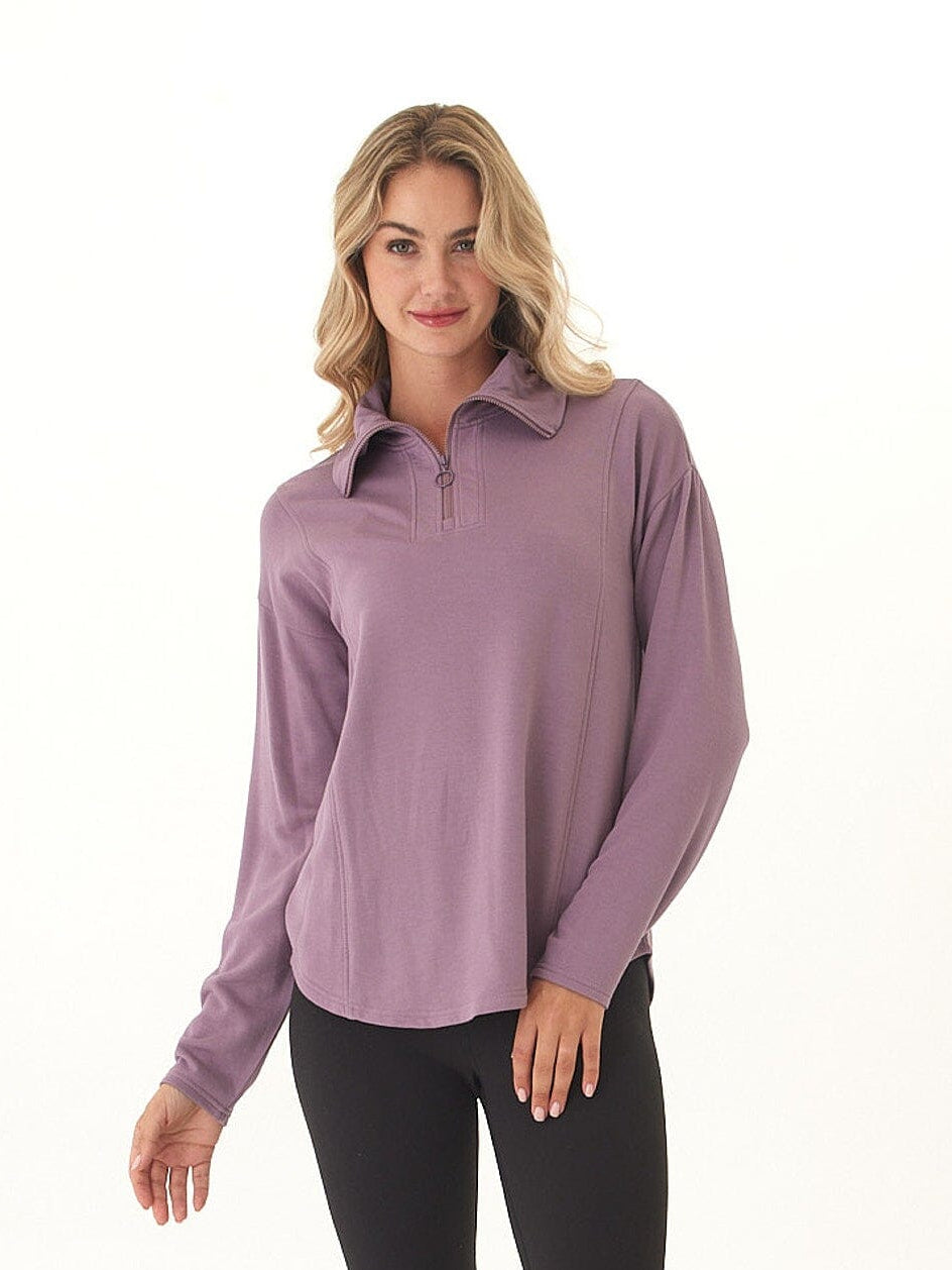 Jenna Feather Fleece Quarter Zip Pullover
