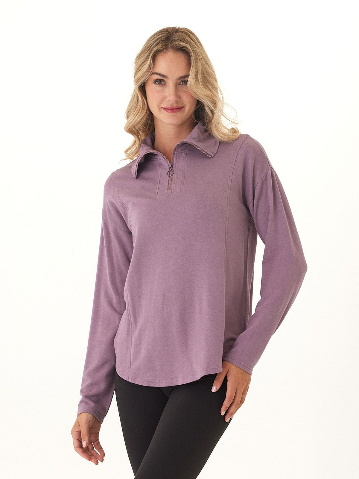 Jenna Feather Fleece Quarter Zip Pullover
