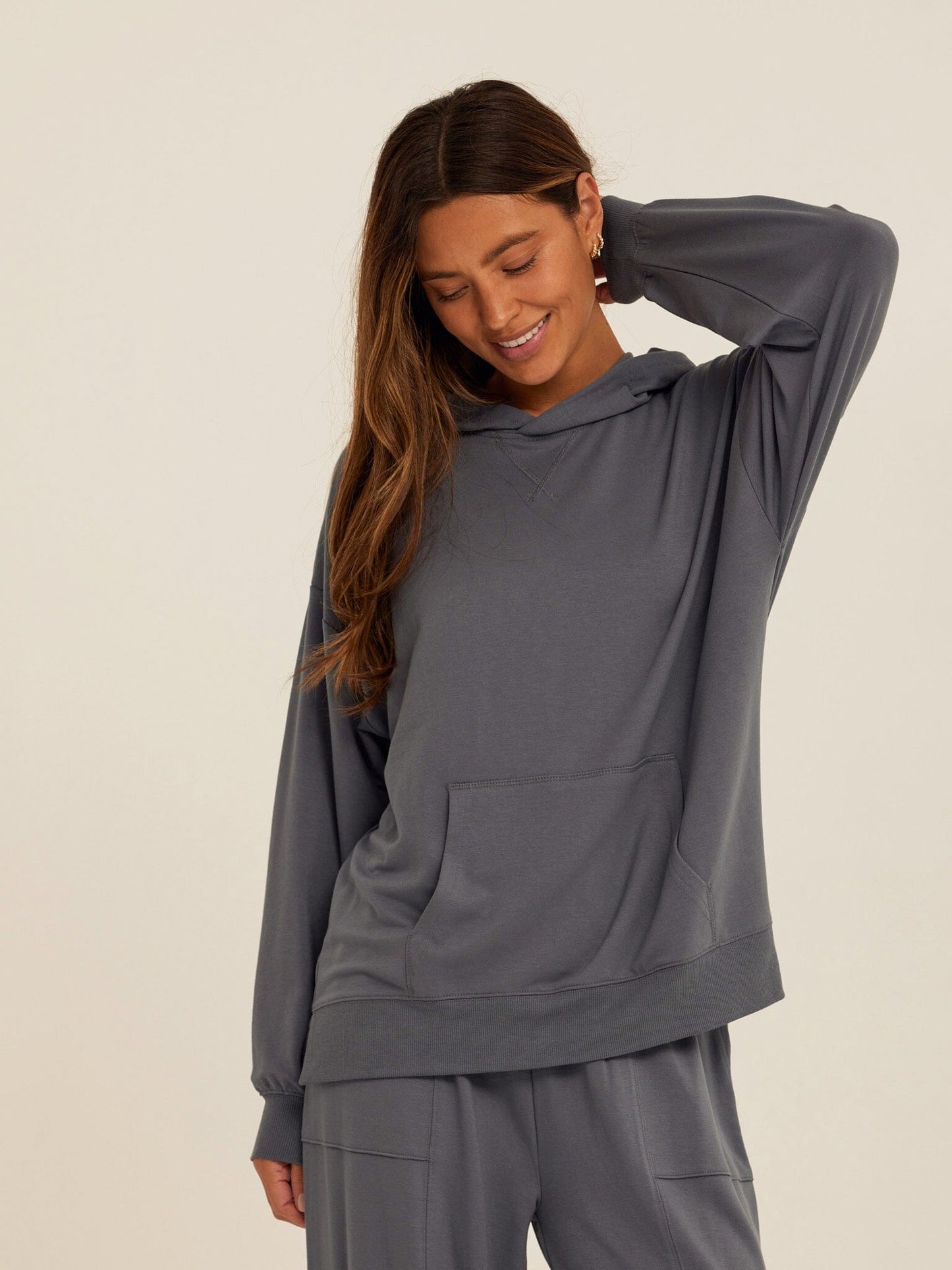 Sylvie Modal Terry Oversized Pullover Hoodie