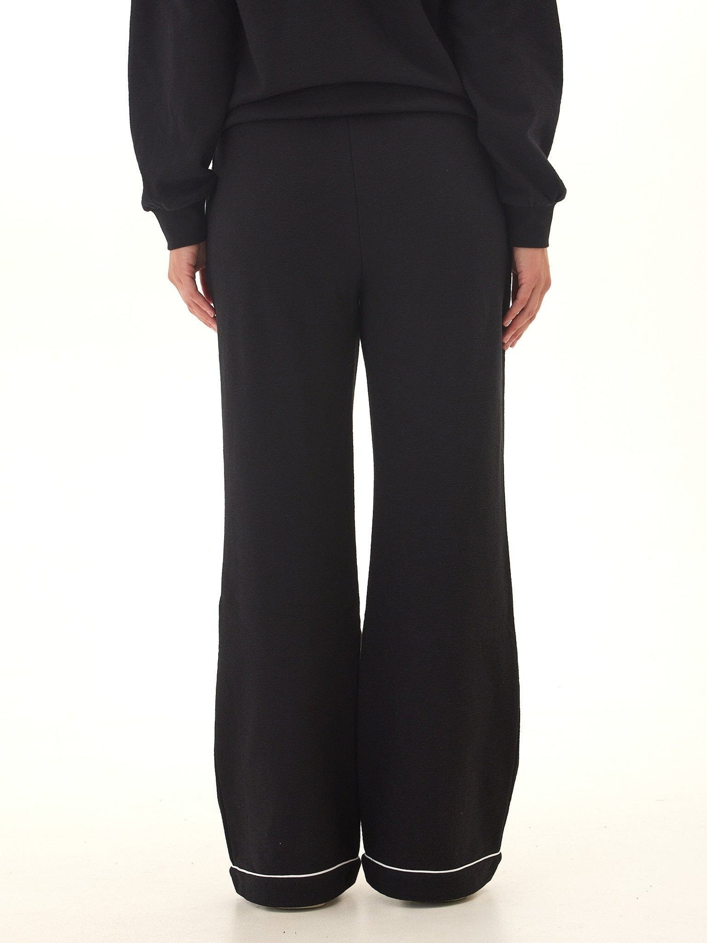 Milly Slub Terry Piping Detail Boot Cut Pant
