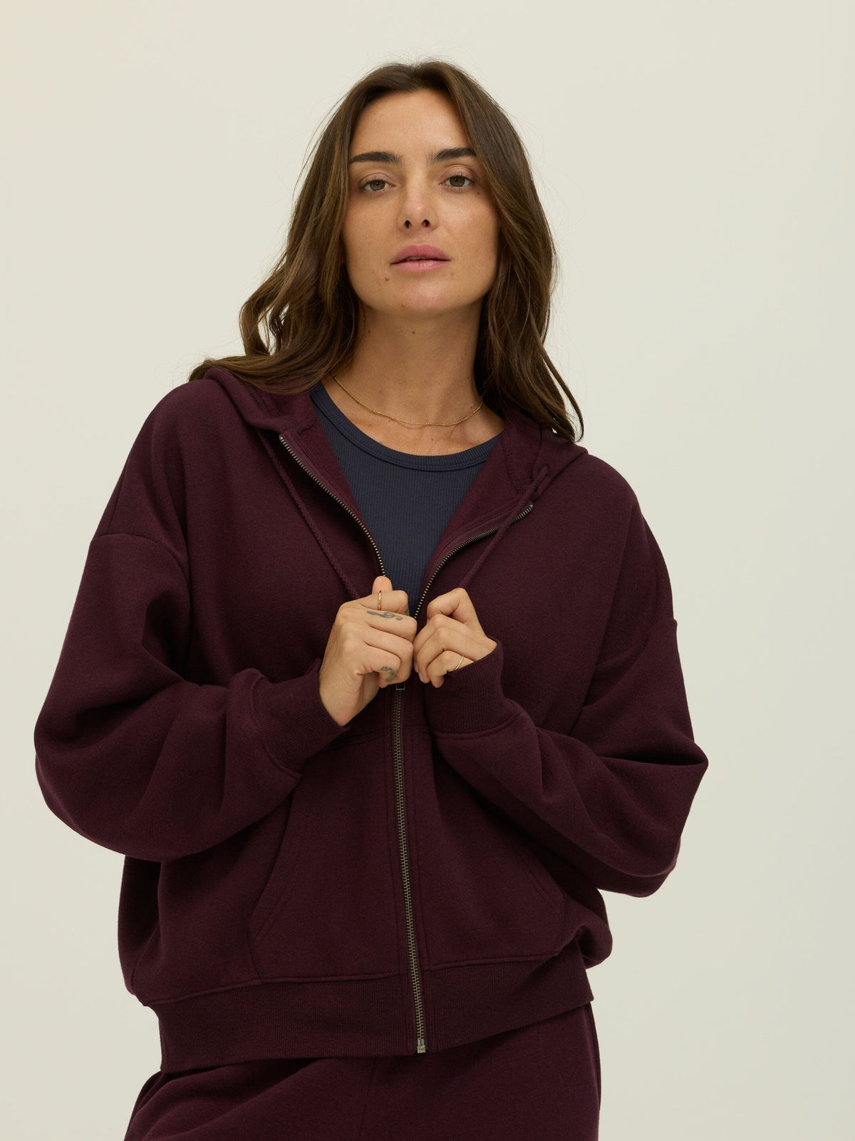 Corissa Triblend Fleece Zip Hoodie