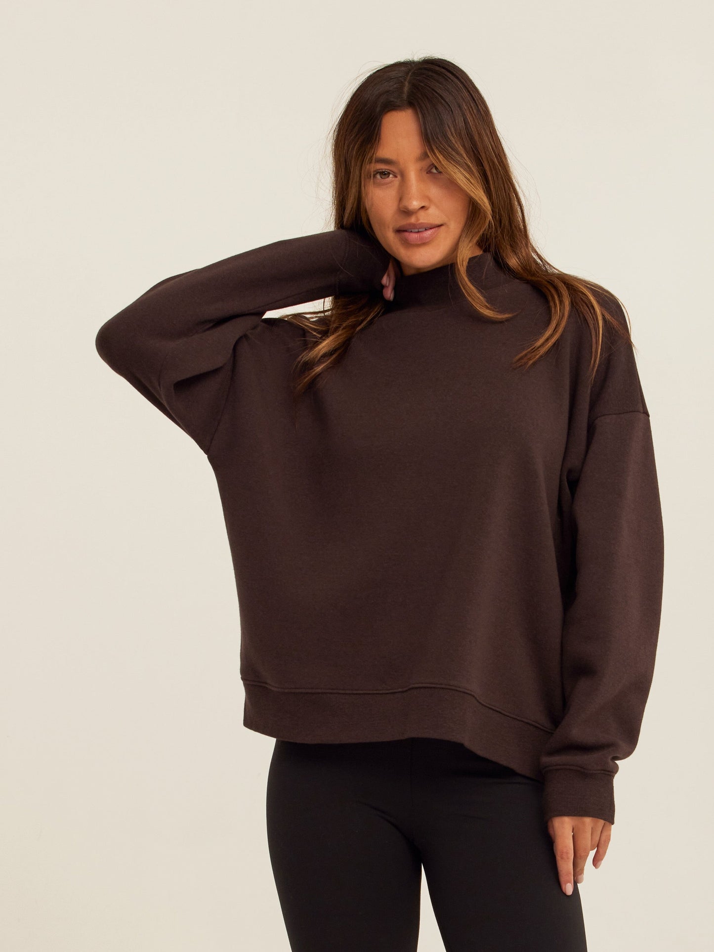 Karlie Triblend Fleece Mock Neck Pullover