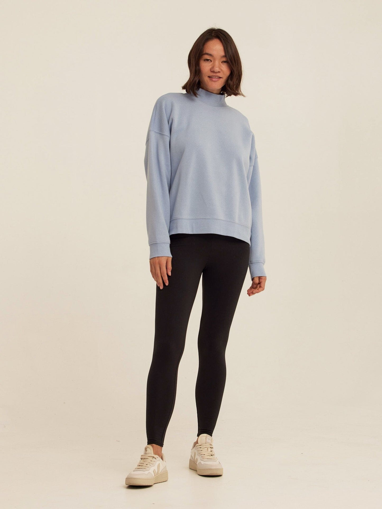Karlie Triblend Fleece Mock Neck Pullover