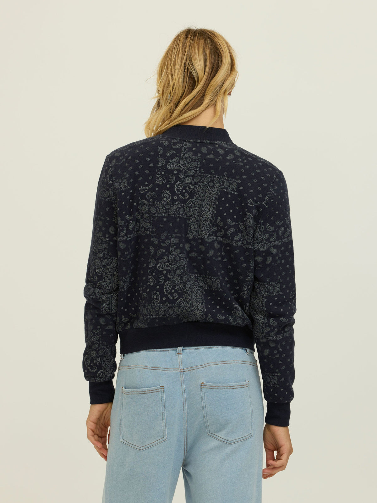 Maida Classic Paisley Print Fleece Jacket
