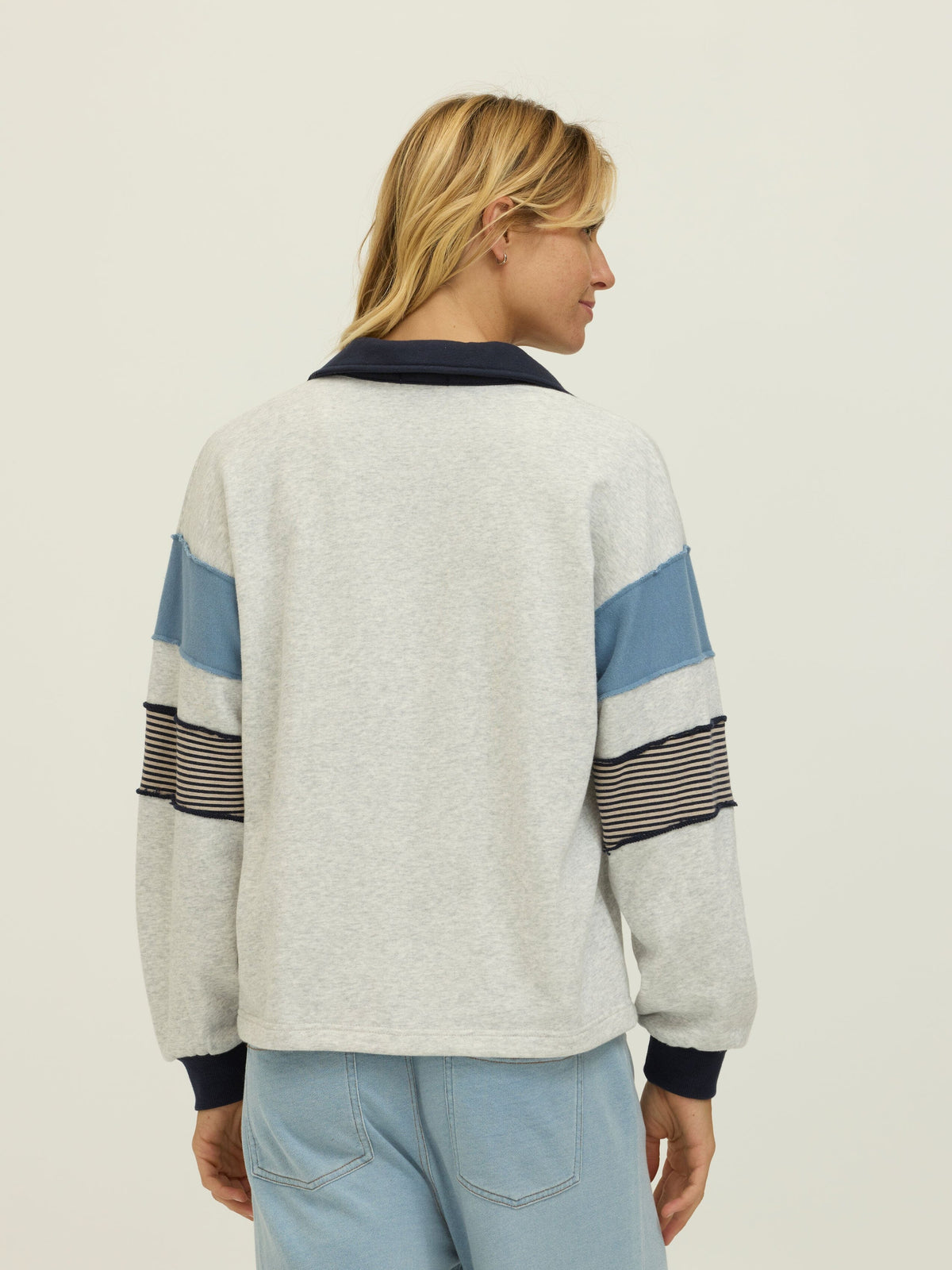 Paula Cotton Terry Colorblock Pullover