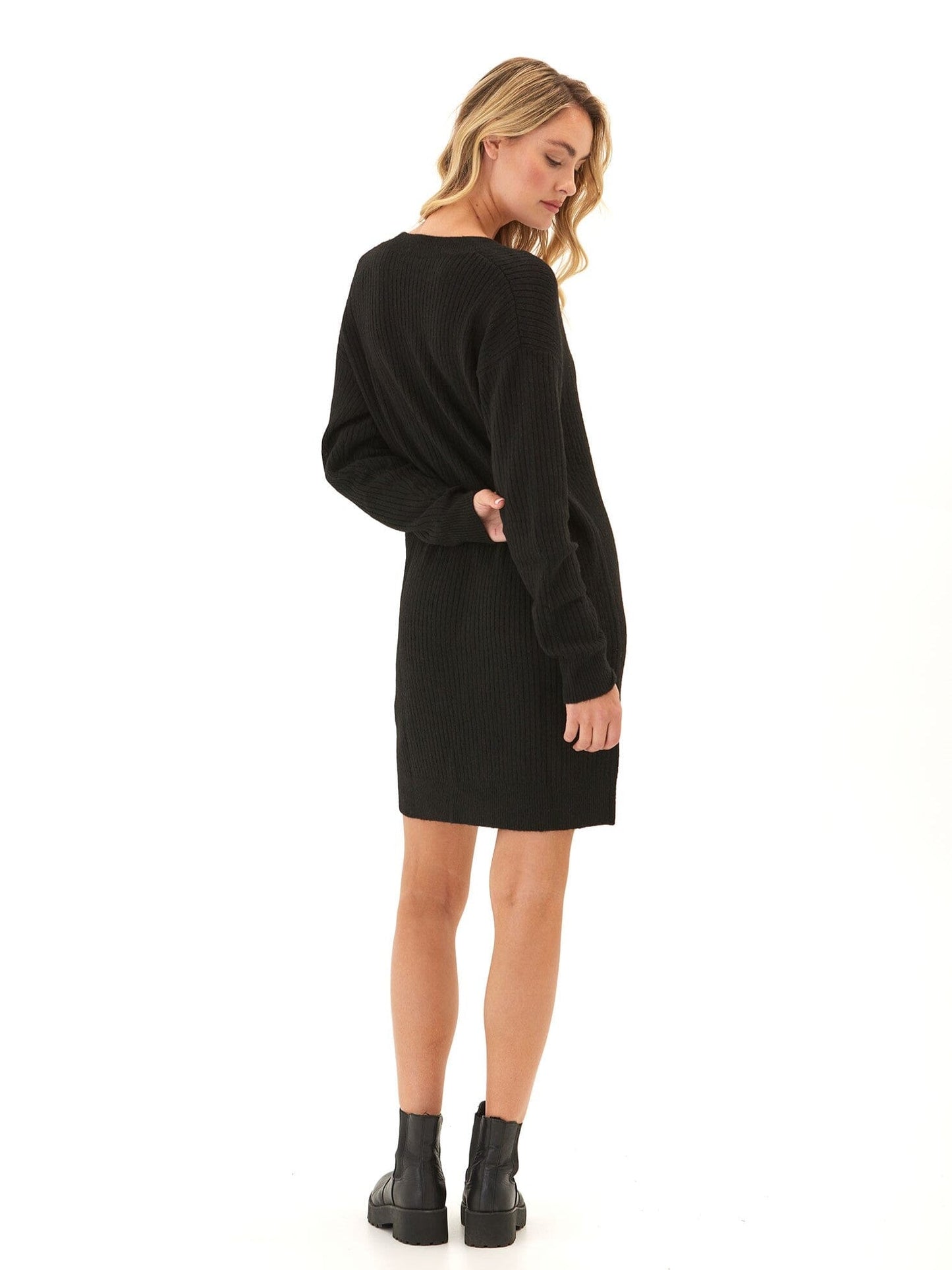 Lilianna Cozy Rib Cardigan Sweater Dress
