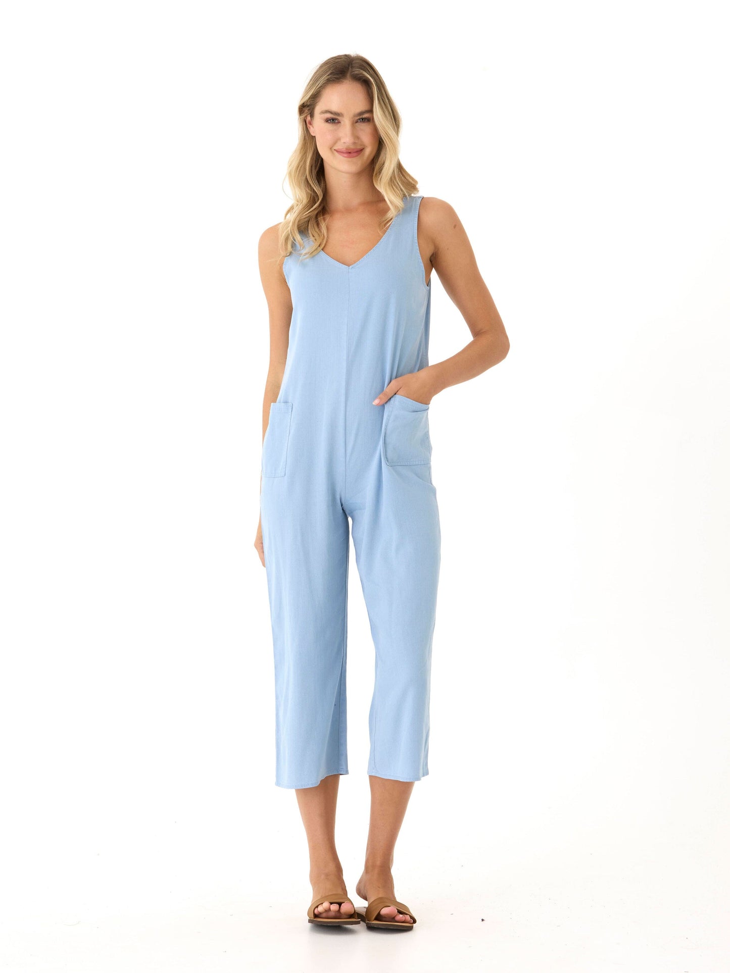 Rainey Stretch Chambray Jumpsuit
