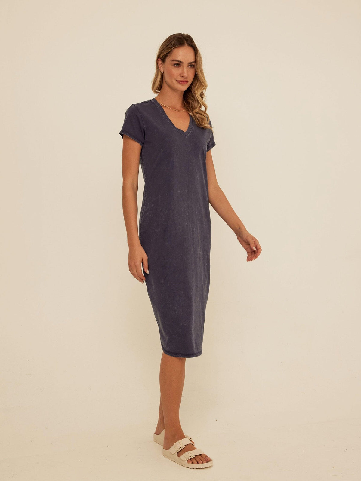 Ethel Mineral Wash Eco Jersey Midi Dress