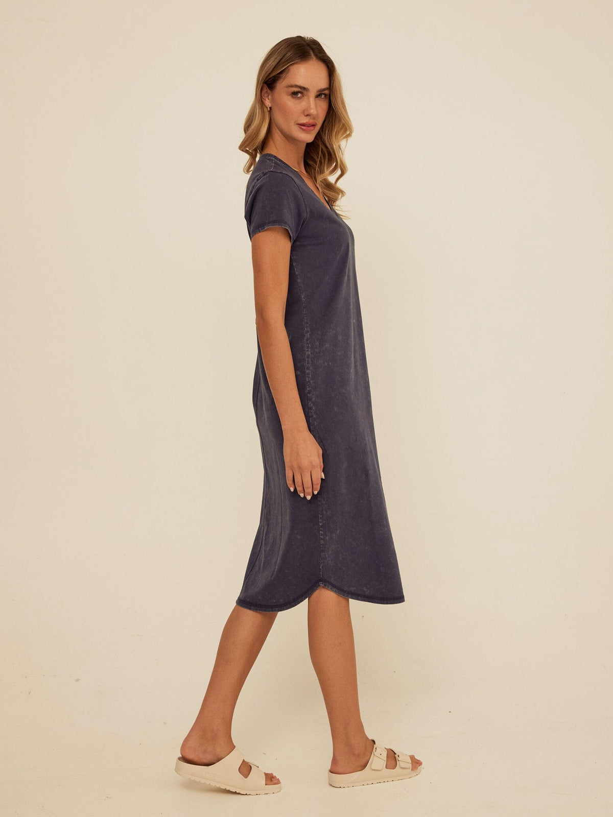 Ethel Mineral Wash Eco Jersey Midi Dress