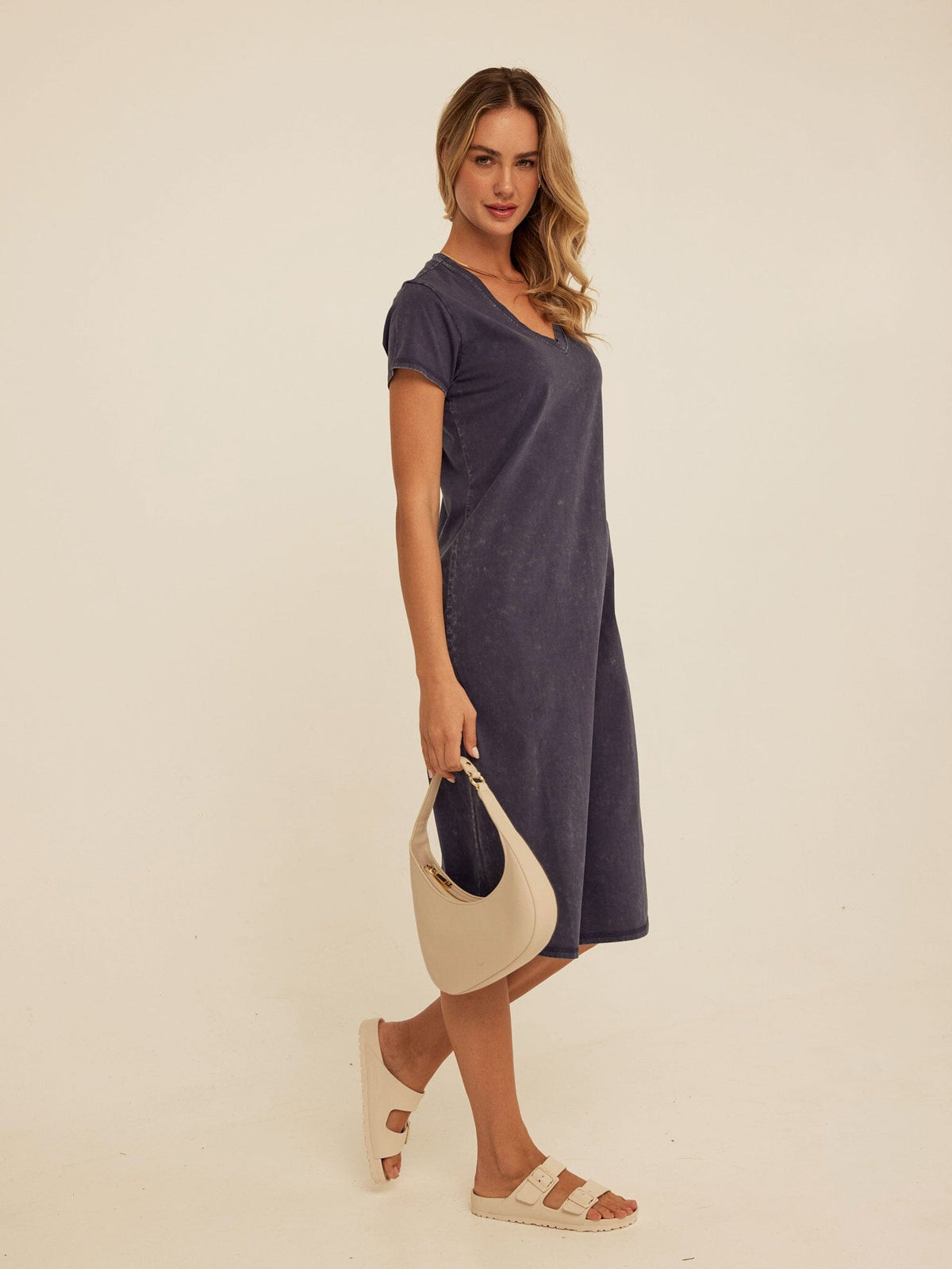 Ethel Mineral Wash Eco Jersey Midi Dress