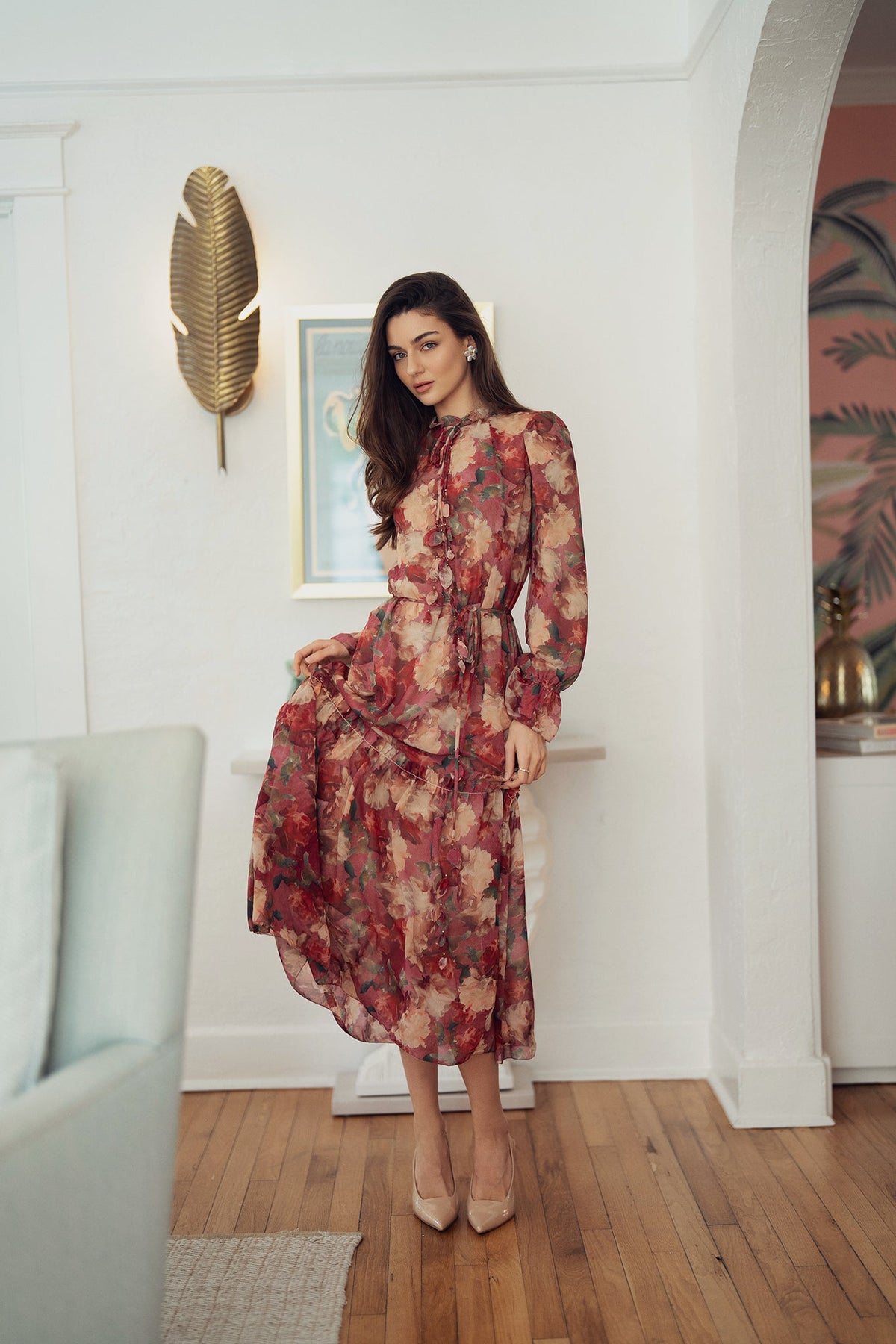 Evie Midi- Bold Floral