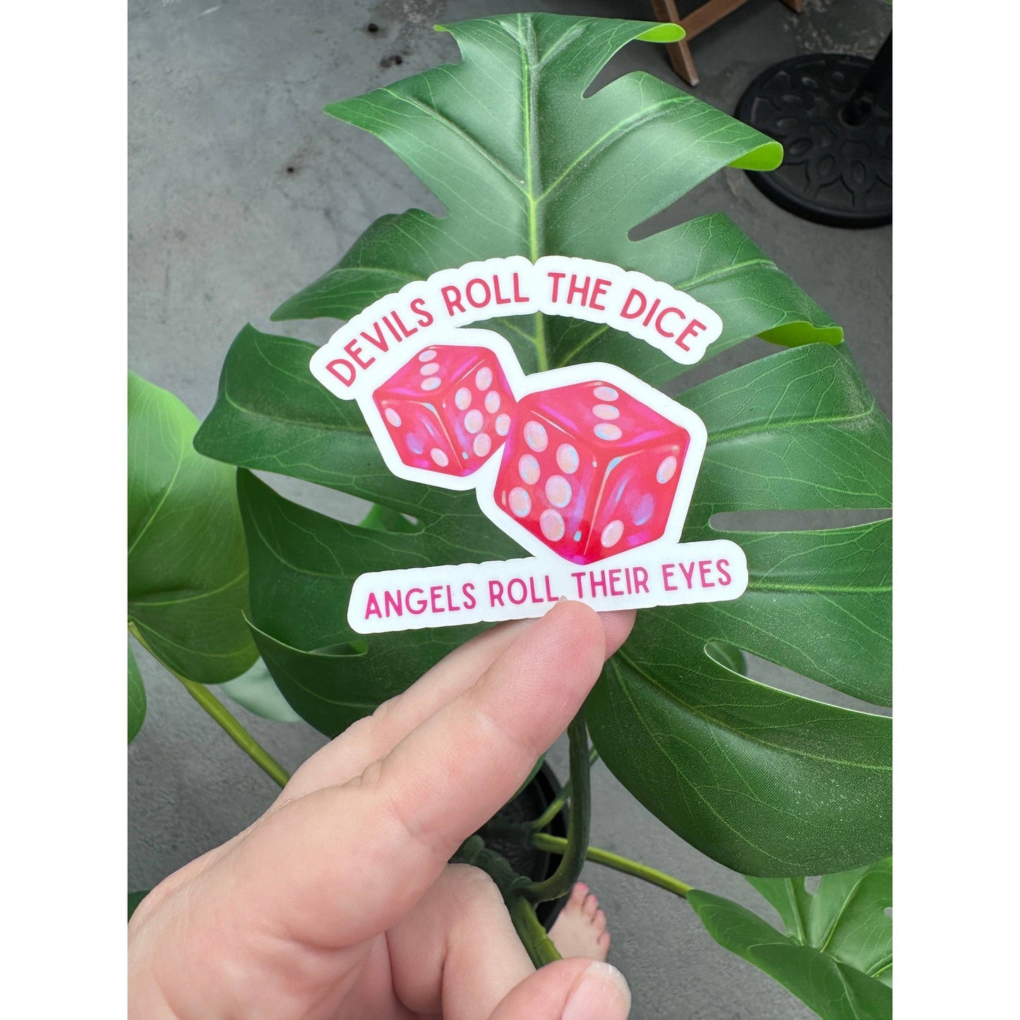 Taylor Swift Lyrics Sticker, Devils Roll The Dice Angels Vinyl Sticker