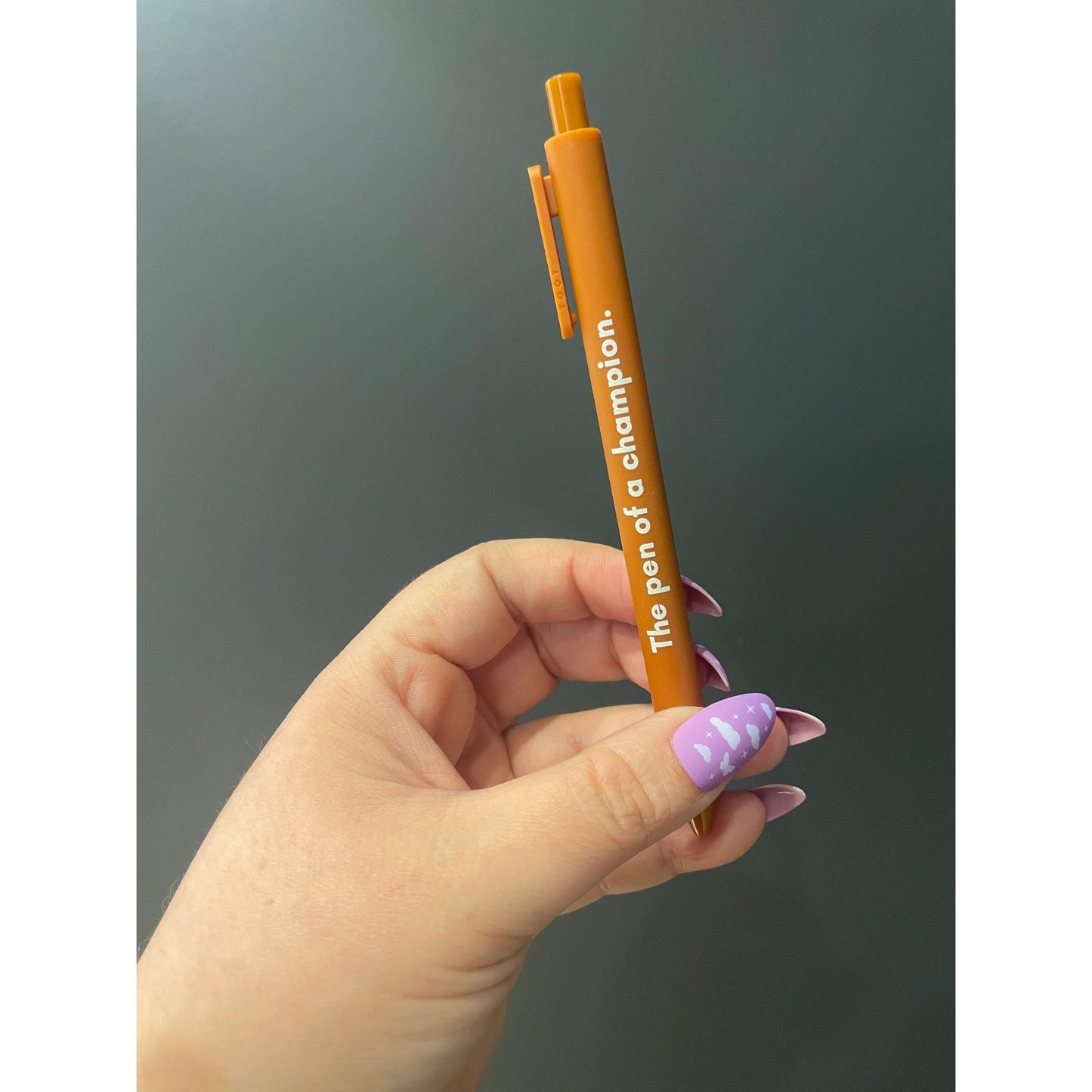 The Pen Of A Champion Pen 🏆 | Gel Click Pen in Caramel
