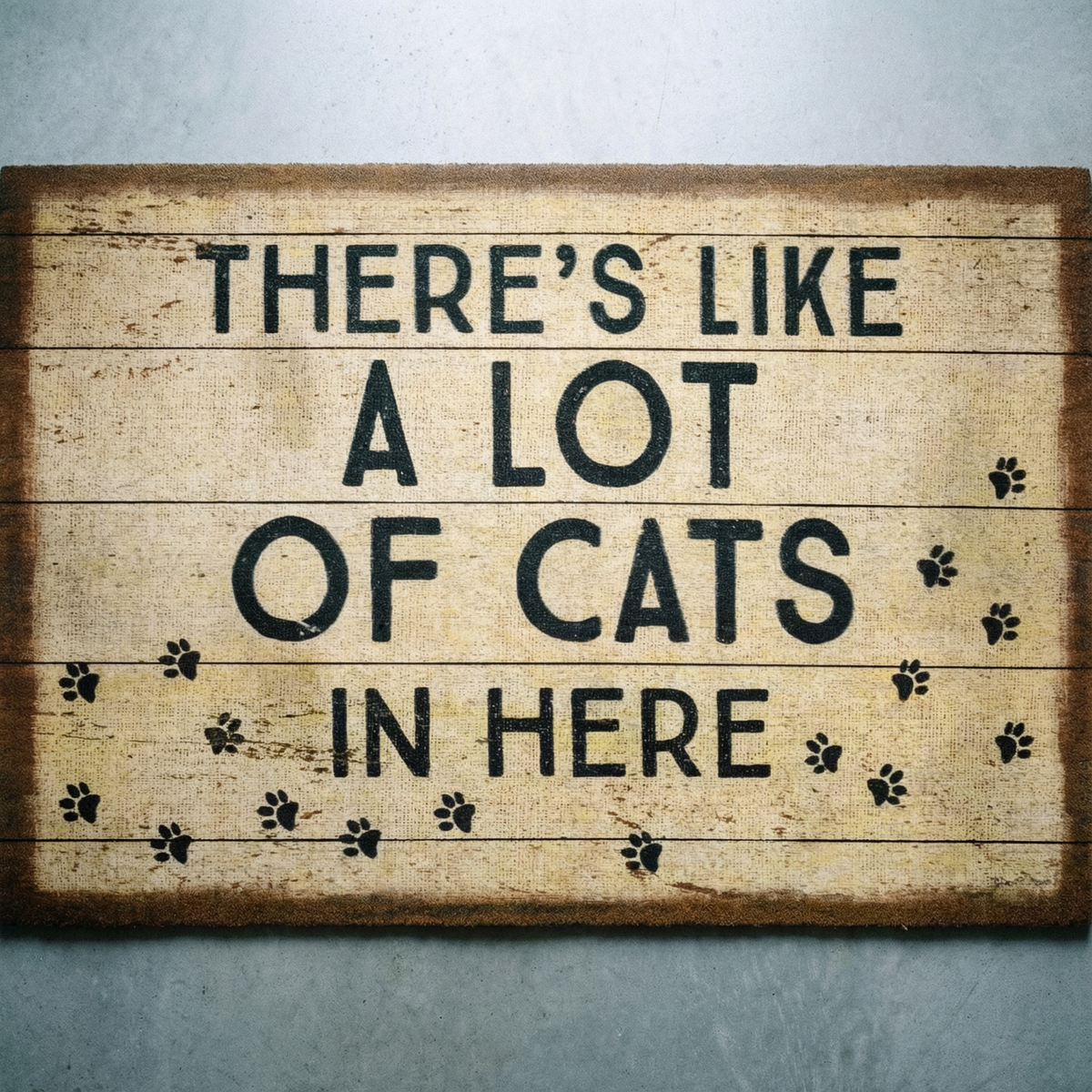 Cat Lover Doormat Entryway Indoor/Outdoor Rug | 34" x 20 | Slip-Resistant Backing
