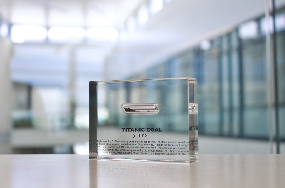 Titanic Coal Artifact Display