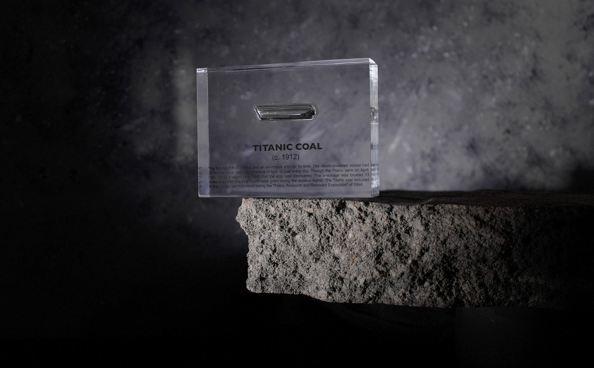 Titanic Coal Artifact Display