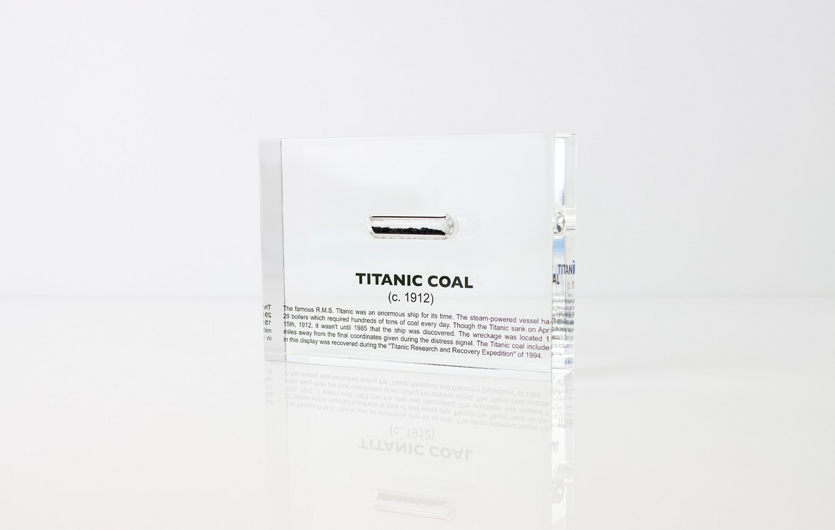 Titanic Coal Artifact Display