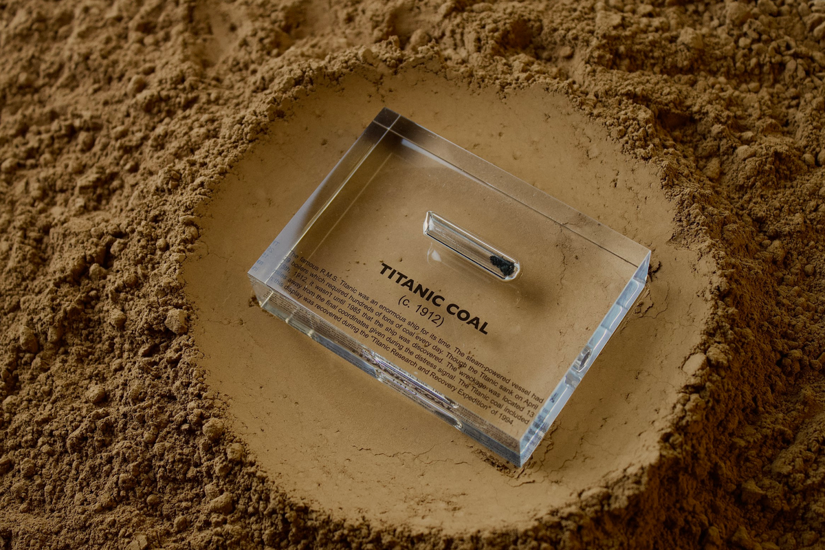 Titanic Coal Artifact Display