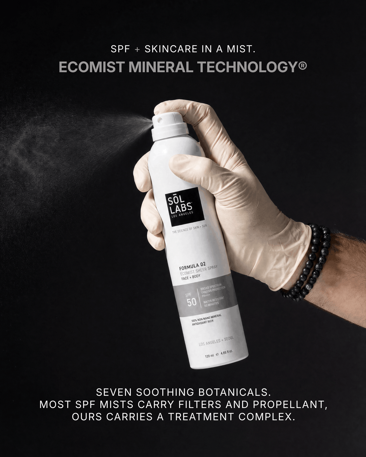 Ecomist Sheer Spray Mineral SPF 50 Face + Body Continuous Mist