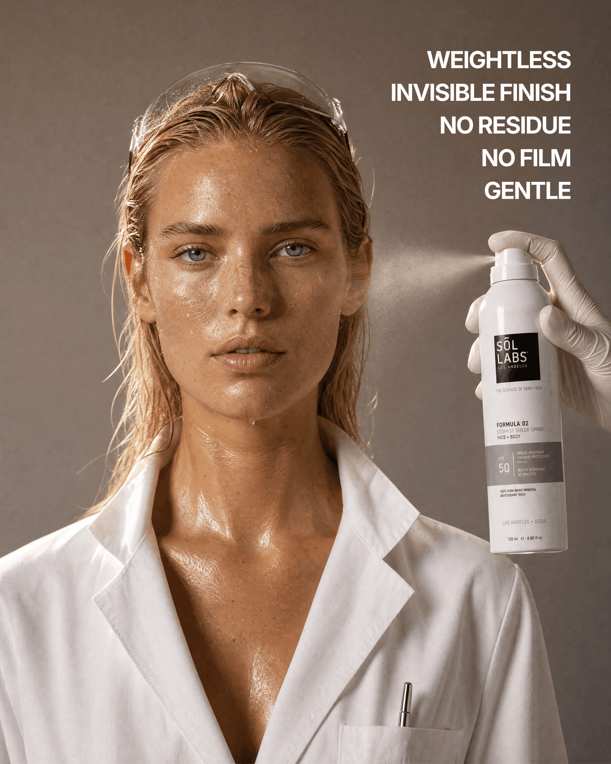 Ecomist Sheer Spray Mineral SPF 50 Face + Body Continuous Mist