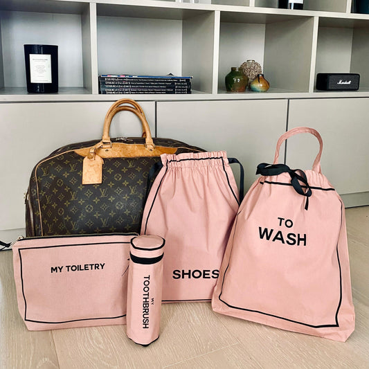 Toiletry Travel Gift Set Deal 4-Pack, Pink/Blush - Osadia Concept Store