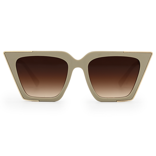 The CEO - Nude Frame Brown Lens Cateye Sunglasses