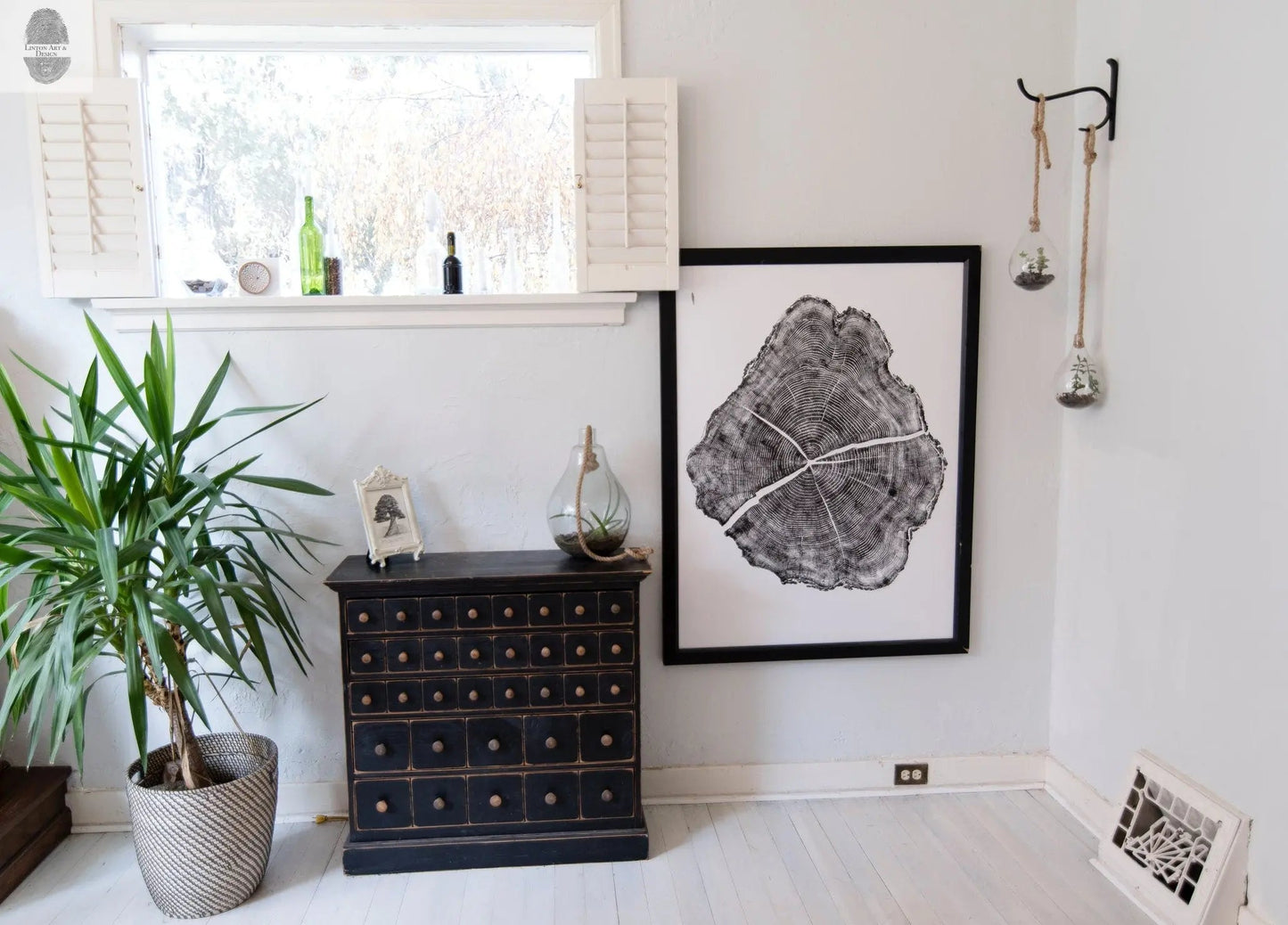 Tree Stump Print, Utah Art, Tree Blocks, Woodcut Print, Forestry, Signed Original, 36x48 inches