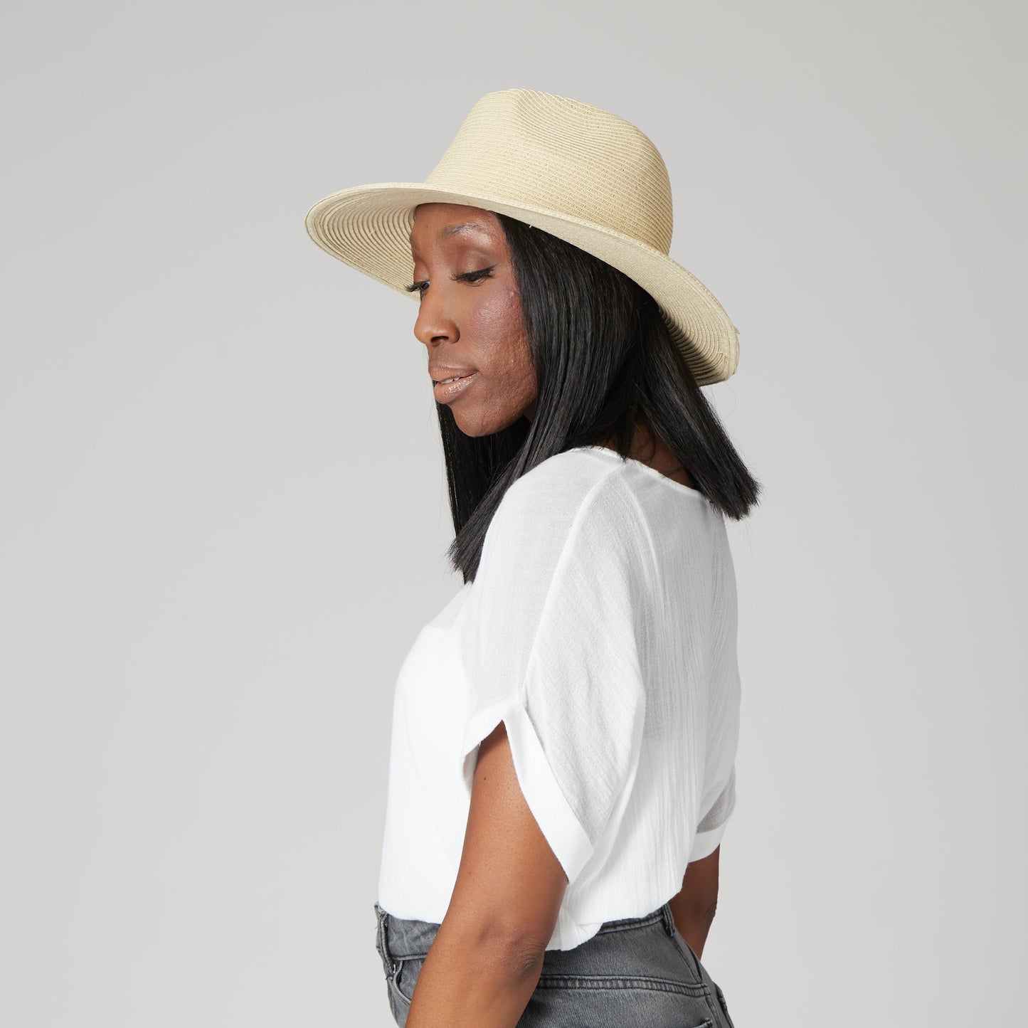 Women's Water Repellent Fedora with Tie