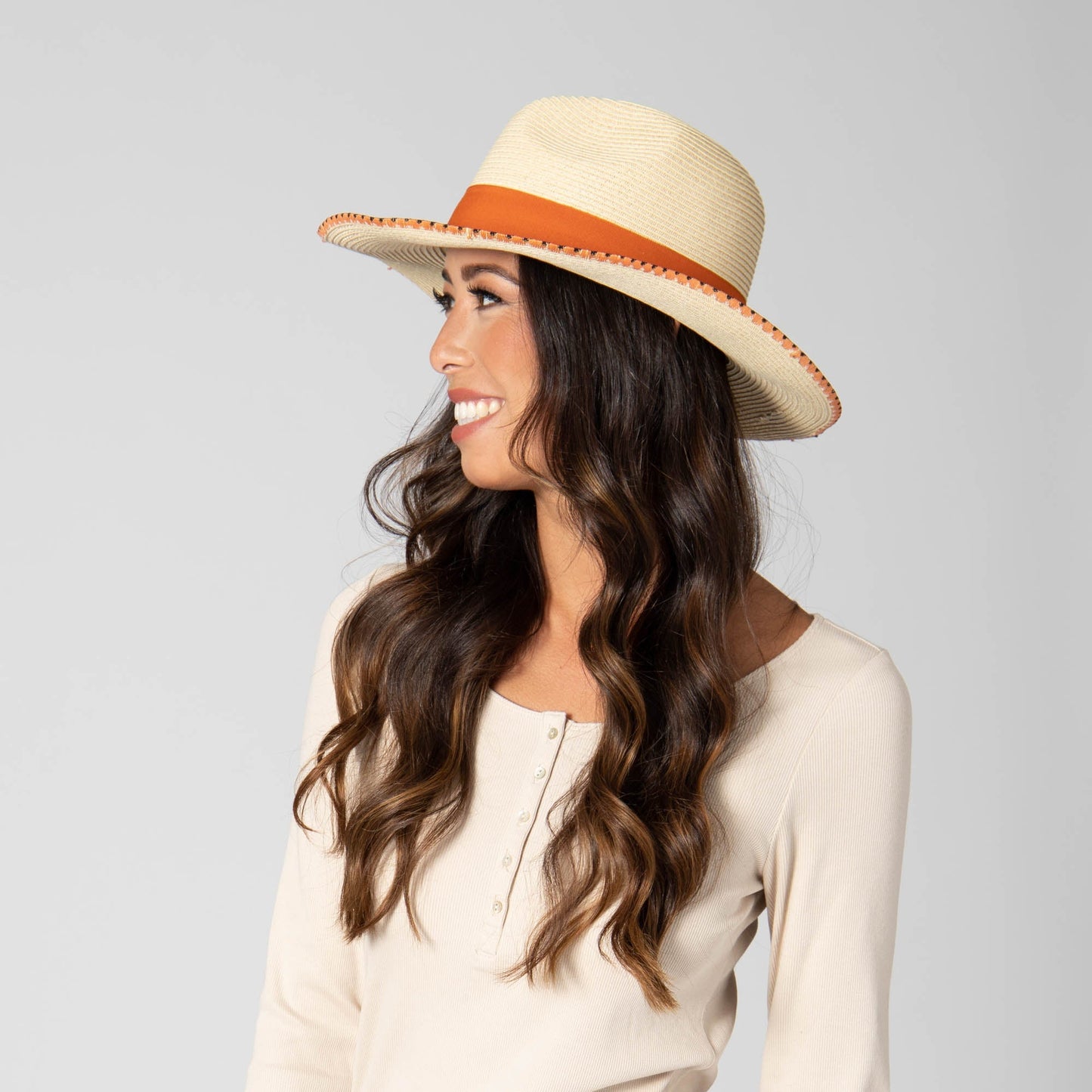 Desert Oasis - Ultrabraid Fedora with Embroidered Edge