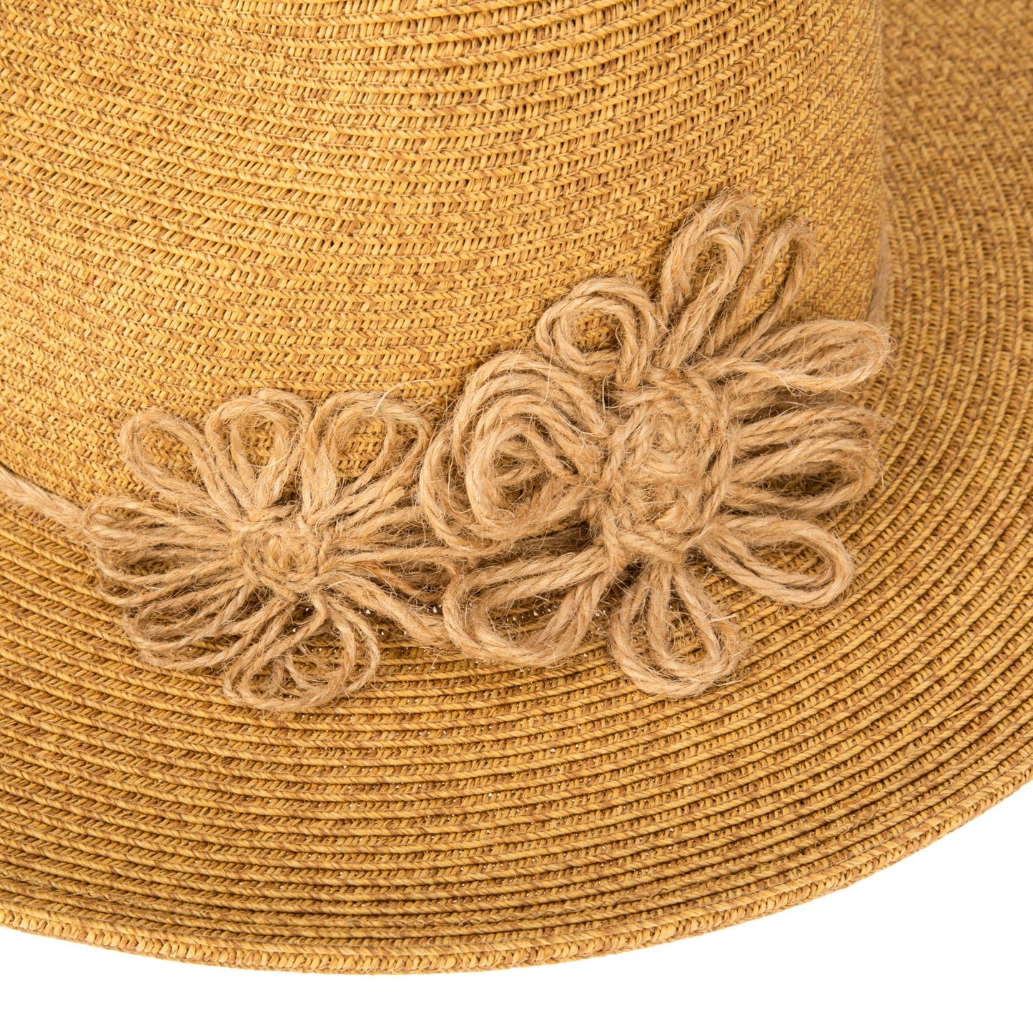 Naturally Sweet - Womens Ultrabraid Fedora with Floral Details