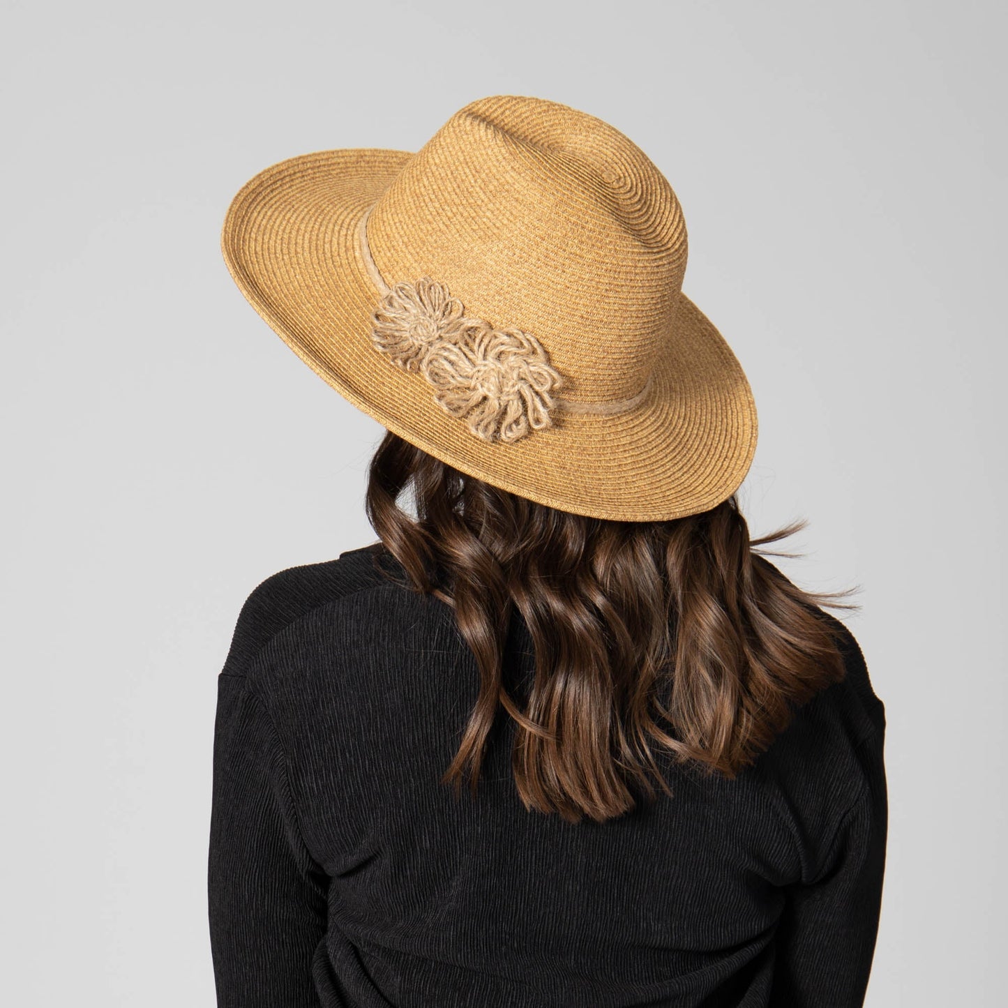 Naturally Sweet - Womens Ultrabraid Fedora with Floral Details