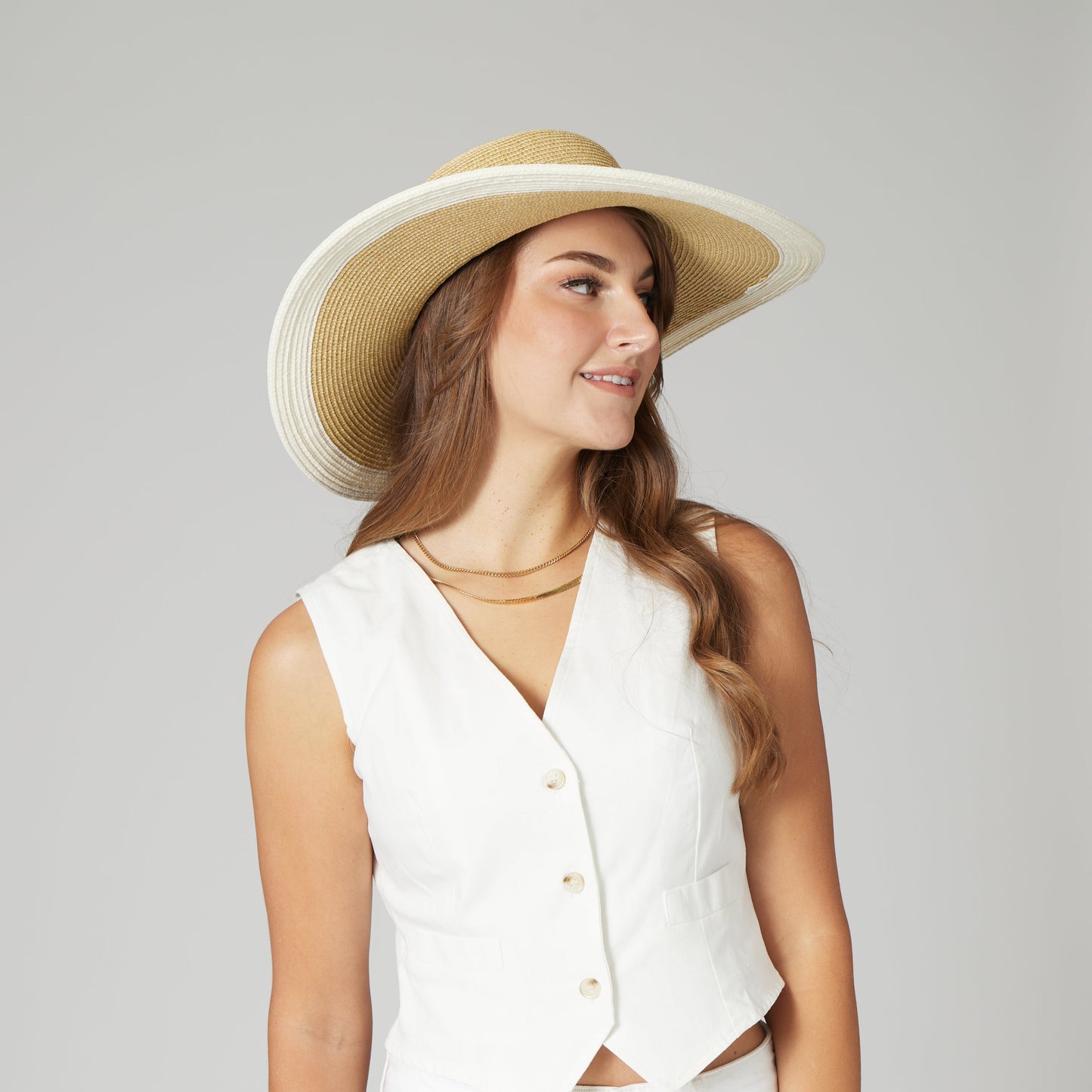 Women's Water Repellent Striped Floppy