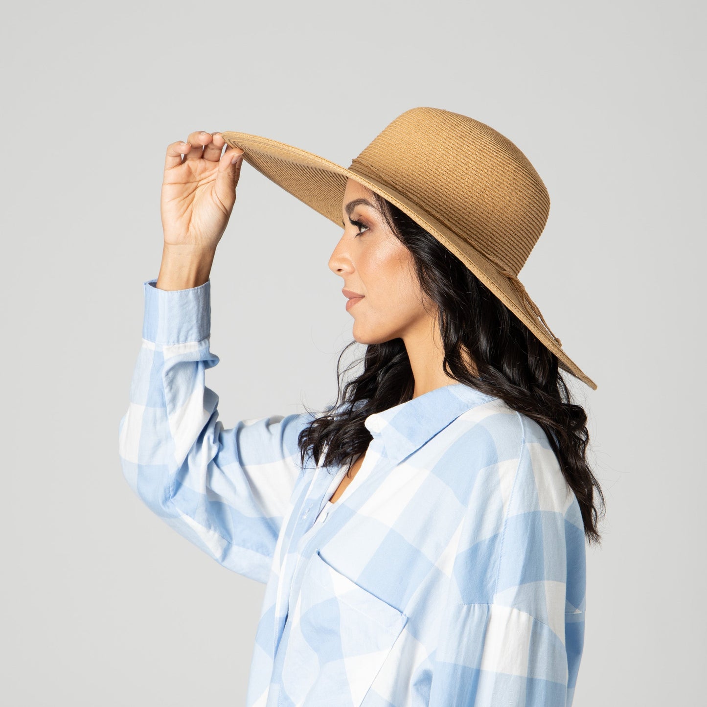 Women's Water Repellent Floppy Hat with Tie
