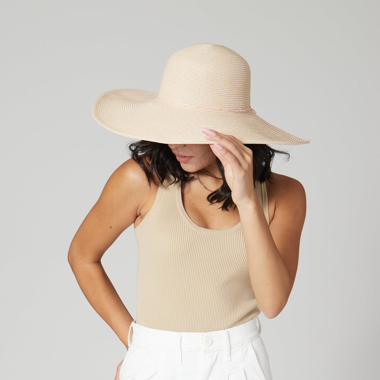 Women's Water Repellent Floppy Hat with Tie