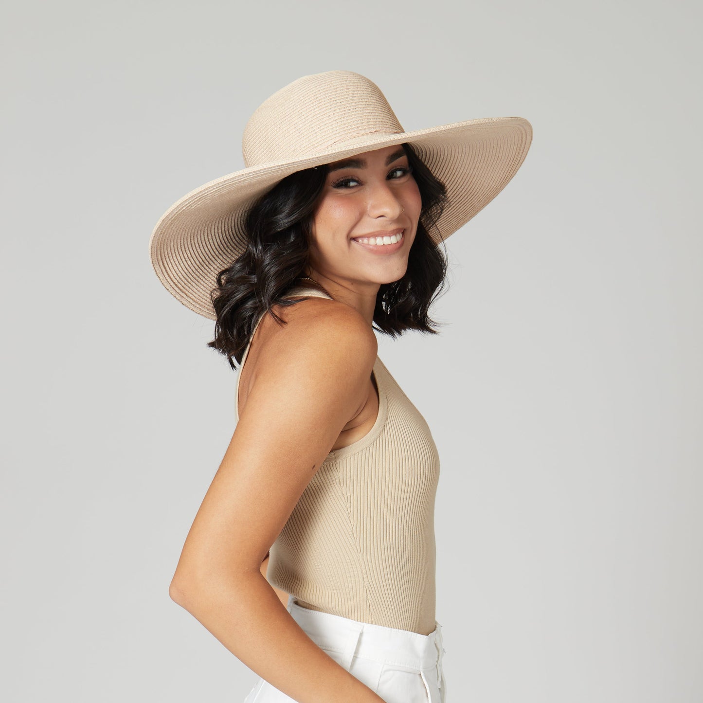Women's Water Repellent Floppy Hat with Tie