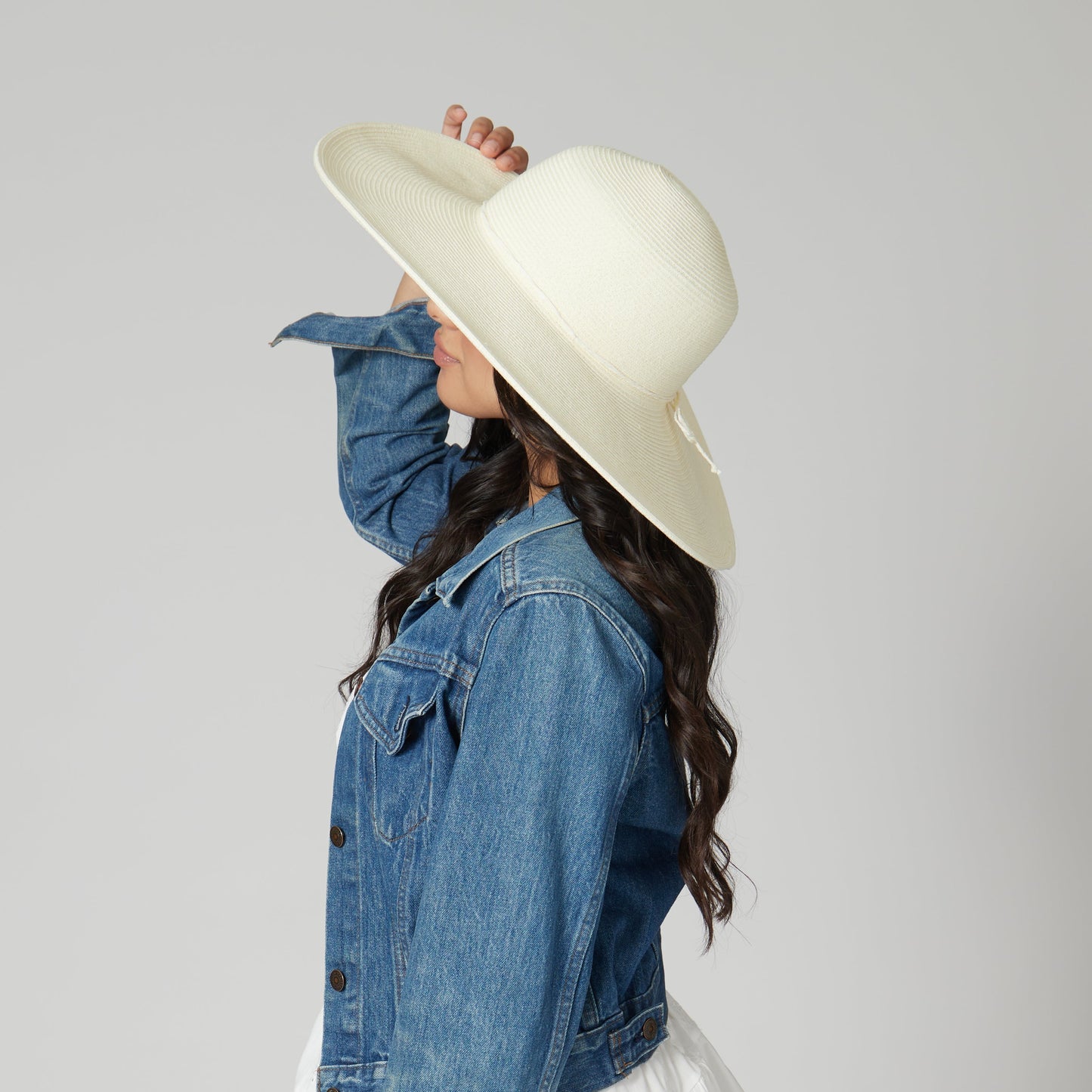 Women's Water Repellent Floppy Hat with Tie