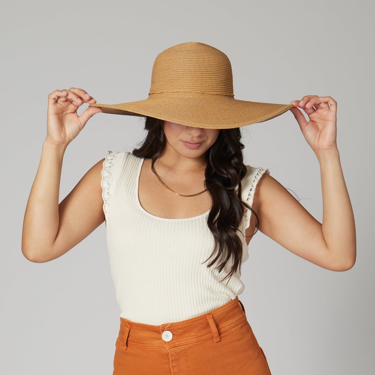 Women's Water Repellent Floppy Hat with Tie