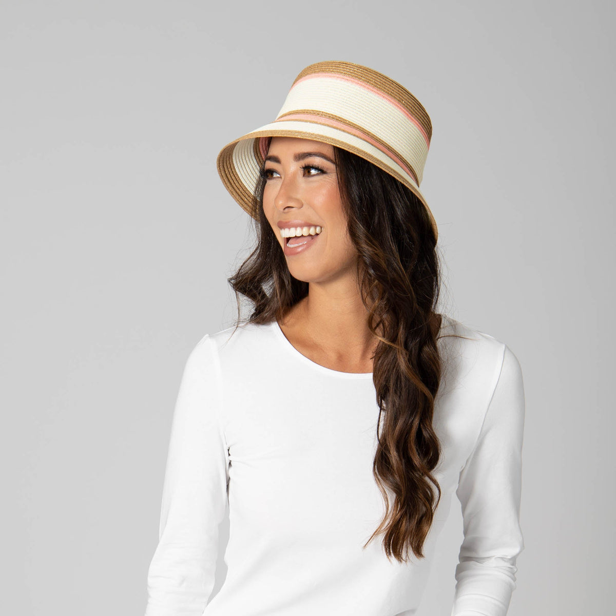 Las Palmas Bucket - Ultrabraid Striped Bucket Hat