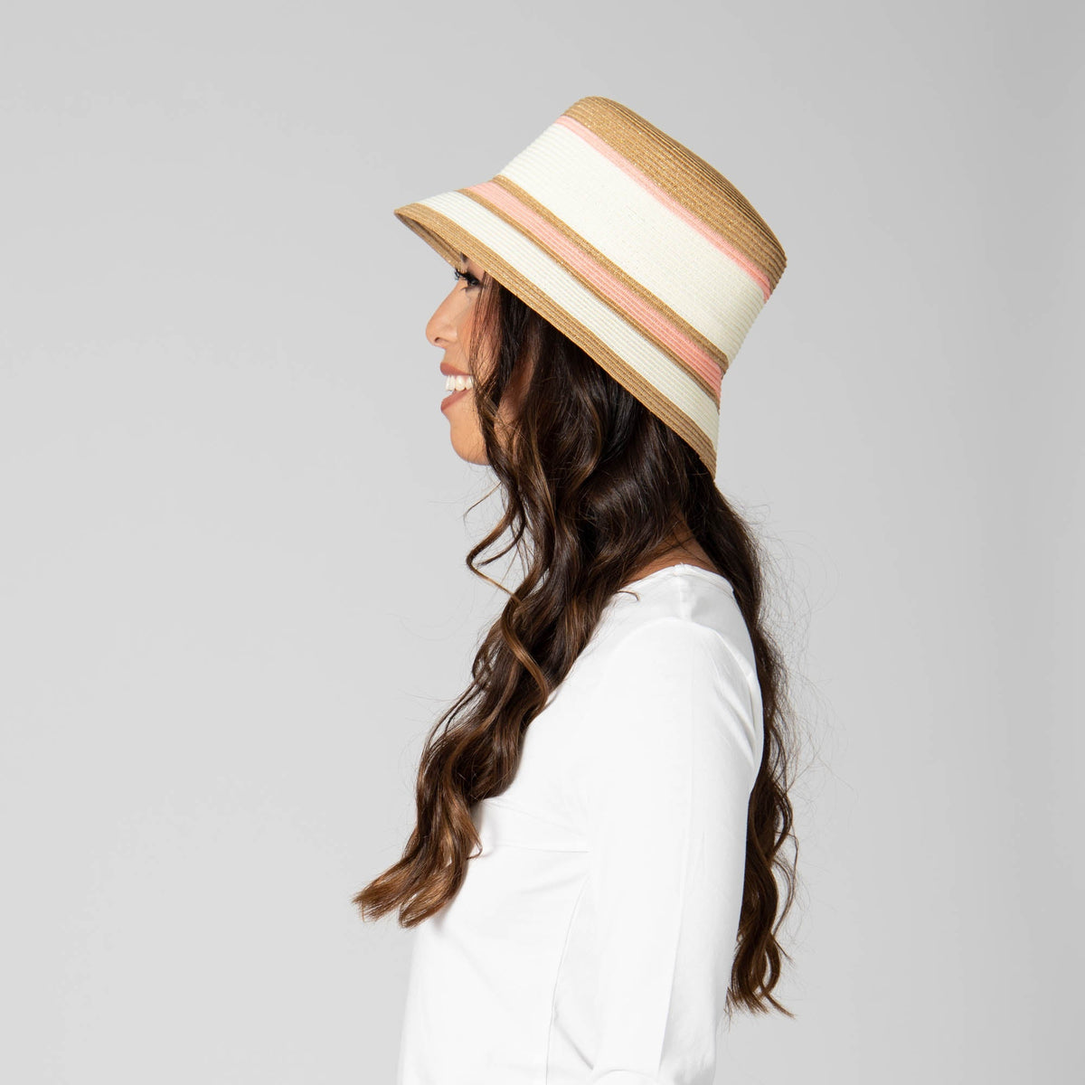 Las Palmas Bucket - Ultrabraid Striped Bucket Hat