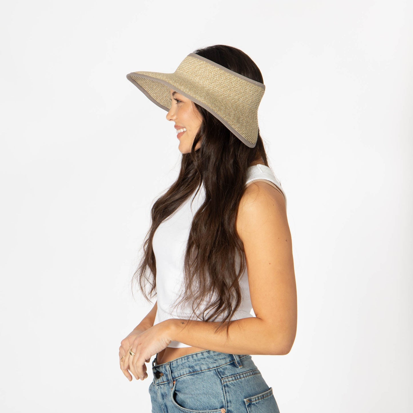 San Diego Hat Company's Signature Women's Ultrabraid Large Brim Visor