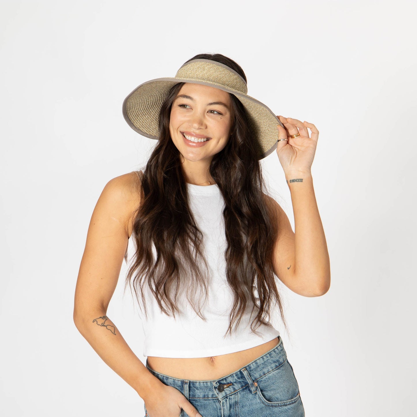 San Diego Hat Company's Signature Women's Ultrabraid Large Brim Visor