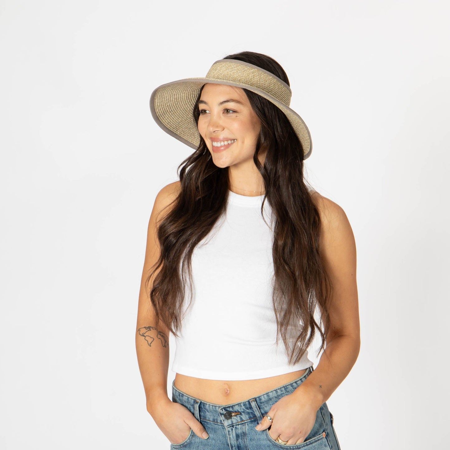 San Diego Hat Company's Signature Women's Ultrabraid Large Brim Visor