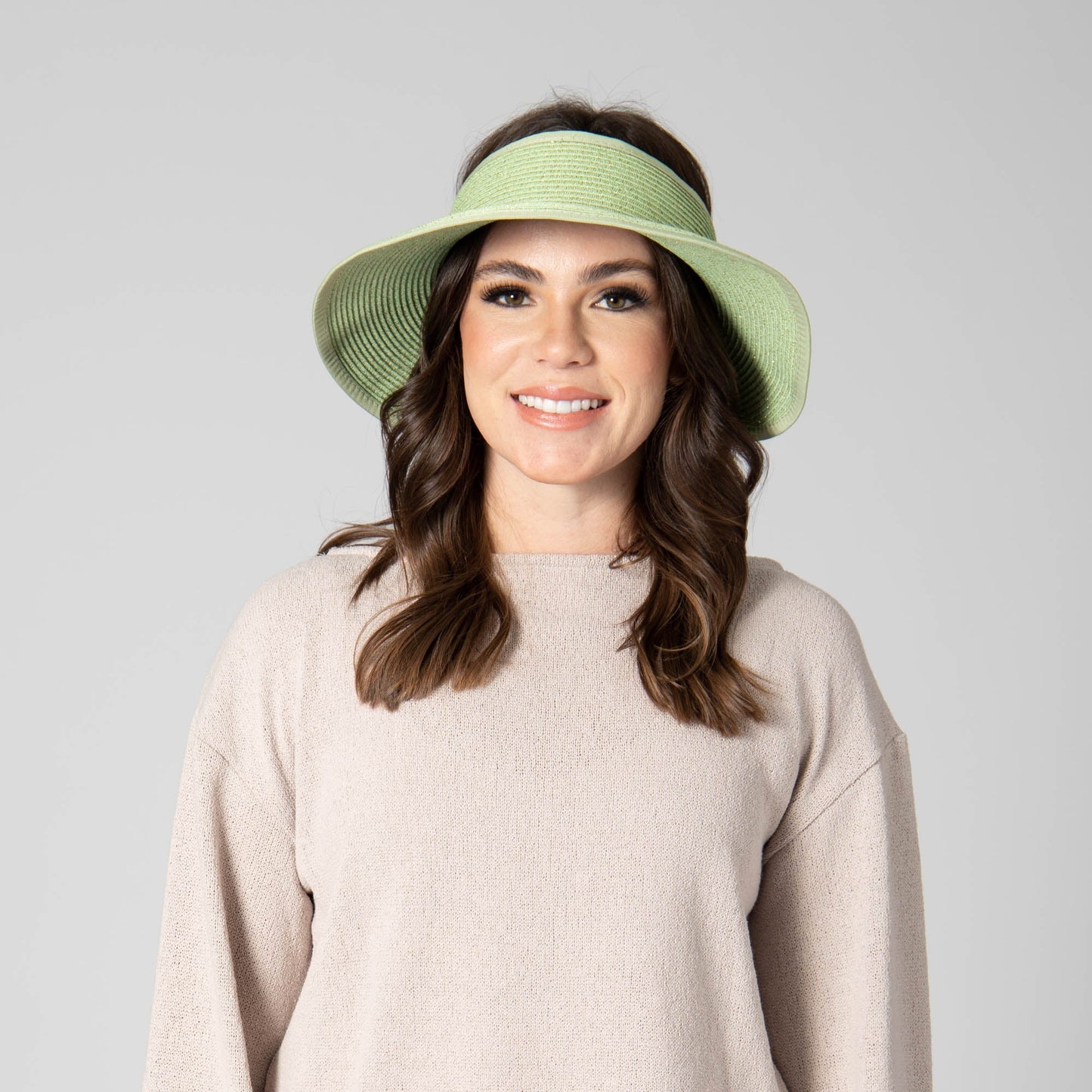 Shimmer - Ultrabraid Mini Roll Up Visor W/ Gold Lurex